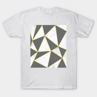 Abstract Geometric Grey Pattern T-Shirt